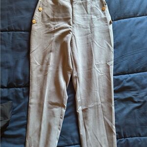 Zara gold button pants